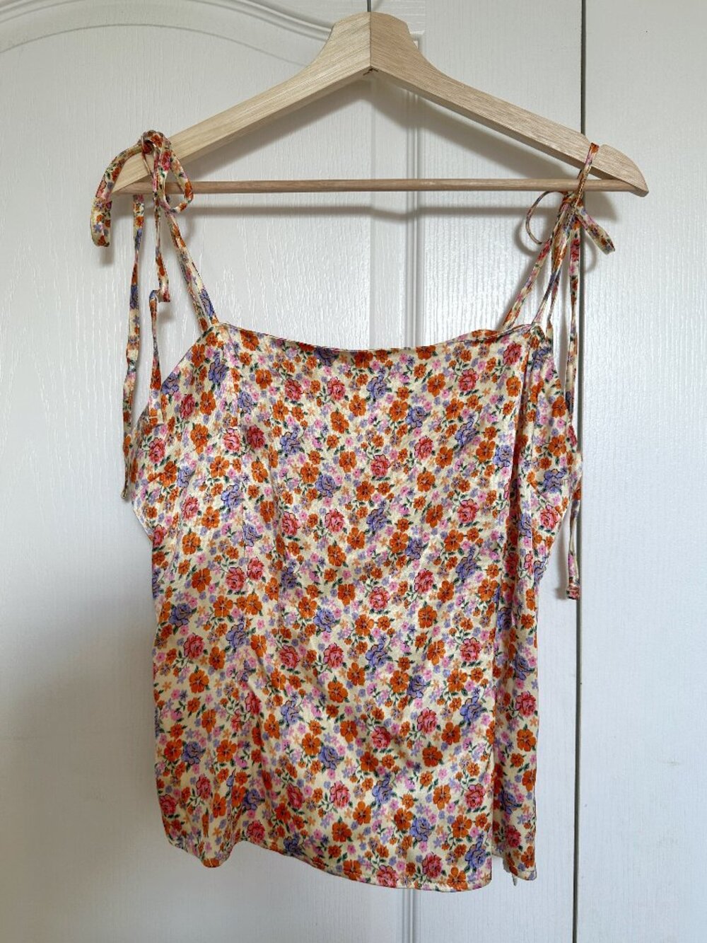 topshop floral slim fit satin camisole